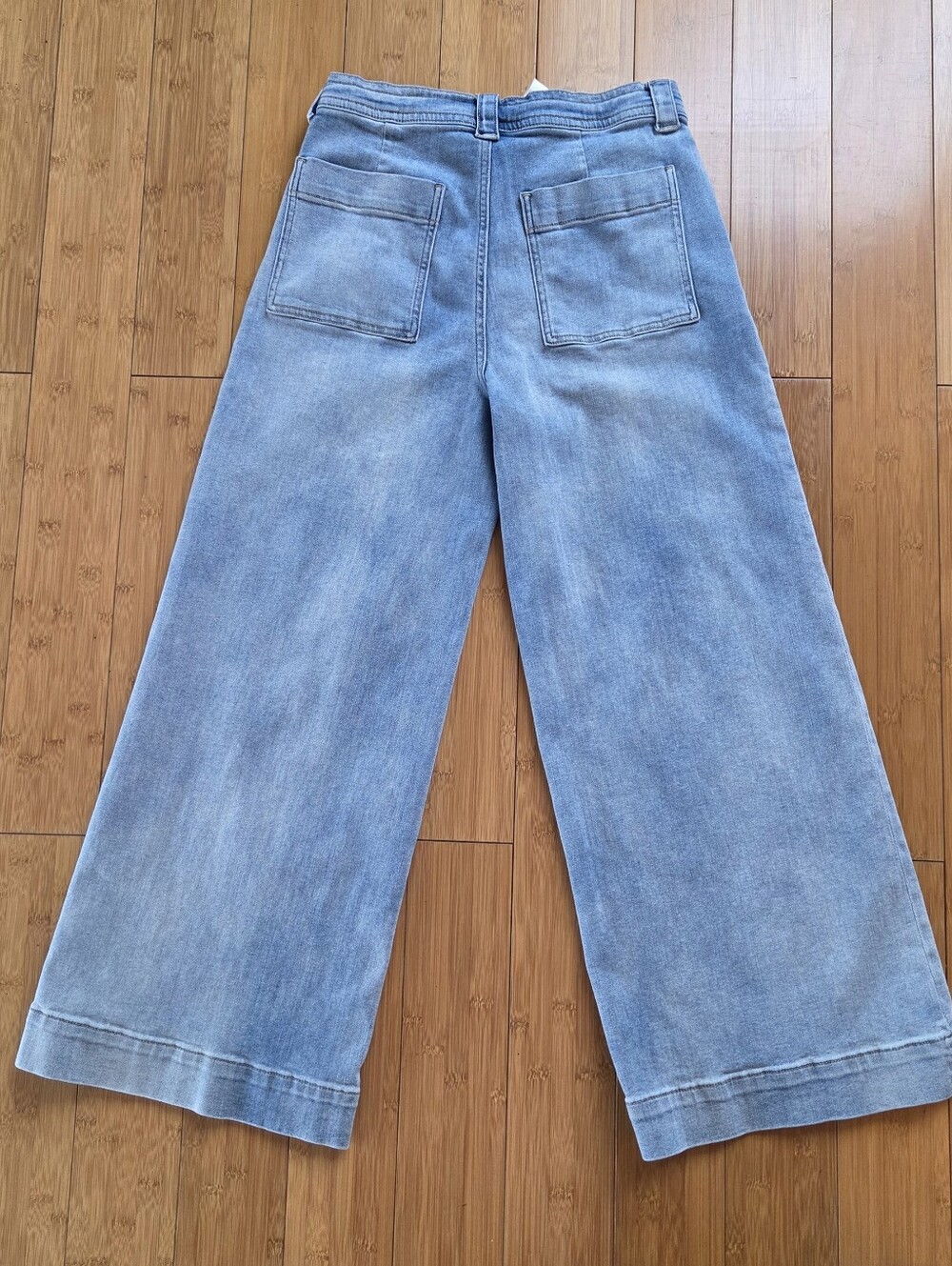 Miou Muse wide leg jeans tie waist sz medium P4880 - Picture 7 of 12